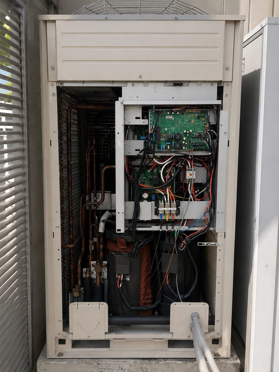 Mantenimiento de tablero eléctrico de unidad condensadora